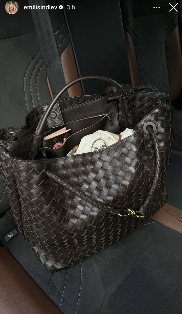 Bottega Bag, Bottega Veneta Bag, What In My Bag, Bags Aesthetic, Pretty Bags, Big Bags, Girls Bags, The Bank, Handbag Accessories