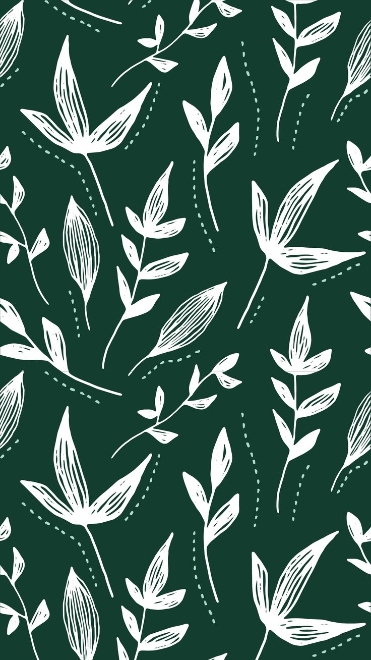 Simple Leaves Phone Wallpaper Pattern Design Inspiration, Simple Leaf, Flowery Wallpaper, Art Painting Gallery, Flower Art Images, Floral Poster, Backgrounds Phone Wallpapers, Patterns In Nature, Floral Wall Art