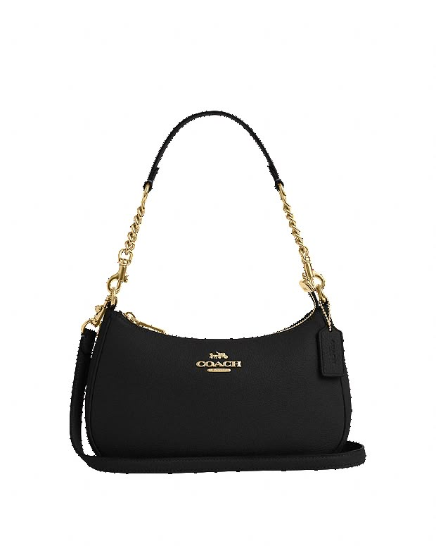 COACH® Outlet | Teri Shoulder Bag Black Coach Handbag, Coach Shoulder Bag Black, Coach Black Shoulder Bag, Coach Bag Black, Coach Black Bag, Coach Purse Outfit, Coach Shoulder Bag Outfit, Coach Bags Handbags, Purse Wishlist