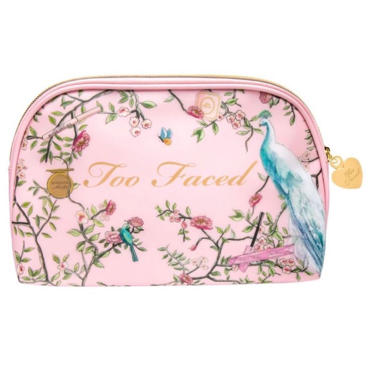 Brand New Too Faced Peacock Makeup Bag Approximate Dimensions: 9“ X 6.5 “ Peacock Makeup, Bunny Makeup, Too Faced Lip Injection, Pantone Colour Palettes, Pink Cosmetics, Red Makeup, Lip Injections, Plumping Lip Gloss, Too Faced Makeup