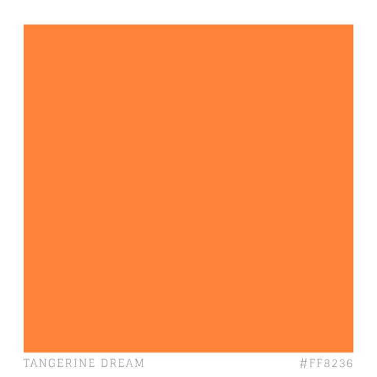 an orange color is shown with the words tangerine dream