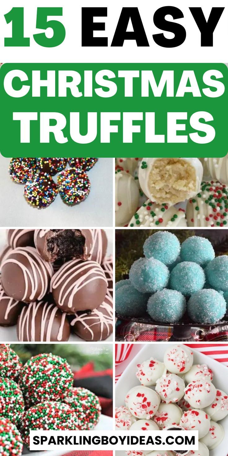 Christmas truffles are traditionally made during the holidays. Christmas truffles are the perfect Christmas gifts for anyone. They're cheap and always great to eat! These Christmas truffle recipes will make perfect holiday gifts or holiday treats to share with your family and friends this coming season. From oreo truffles, and peppermint truffles, to coconut truffles and chocolate truffles, you'll find a variety of holiday truffles. so don't miss any of these delicious Christmas desserts. Christmas Treat Giveaways, Cheap Christmas Desserts, Easy Truffle Recipe, Sugar Cookie Truffles, Truffle Recipe Christmas, Red Velvet Truffles, Holiday Truffles, Peppermint Truffles, Cookie Truffles