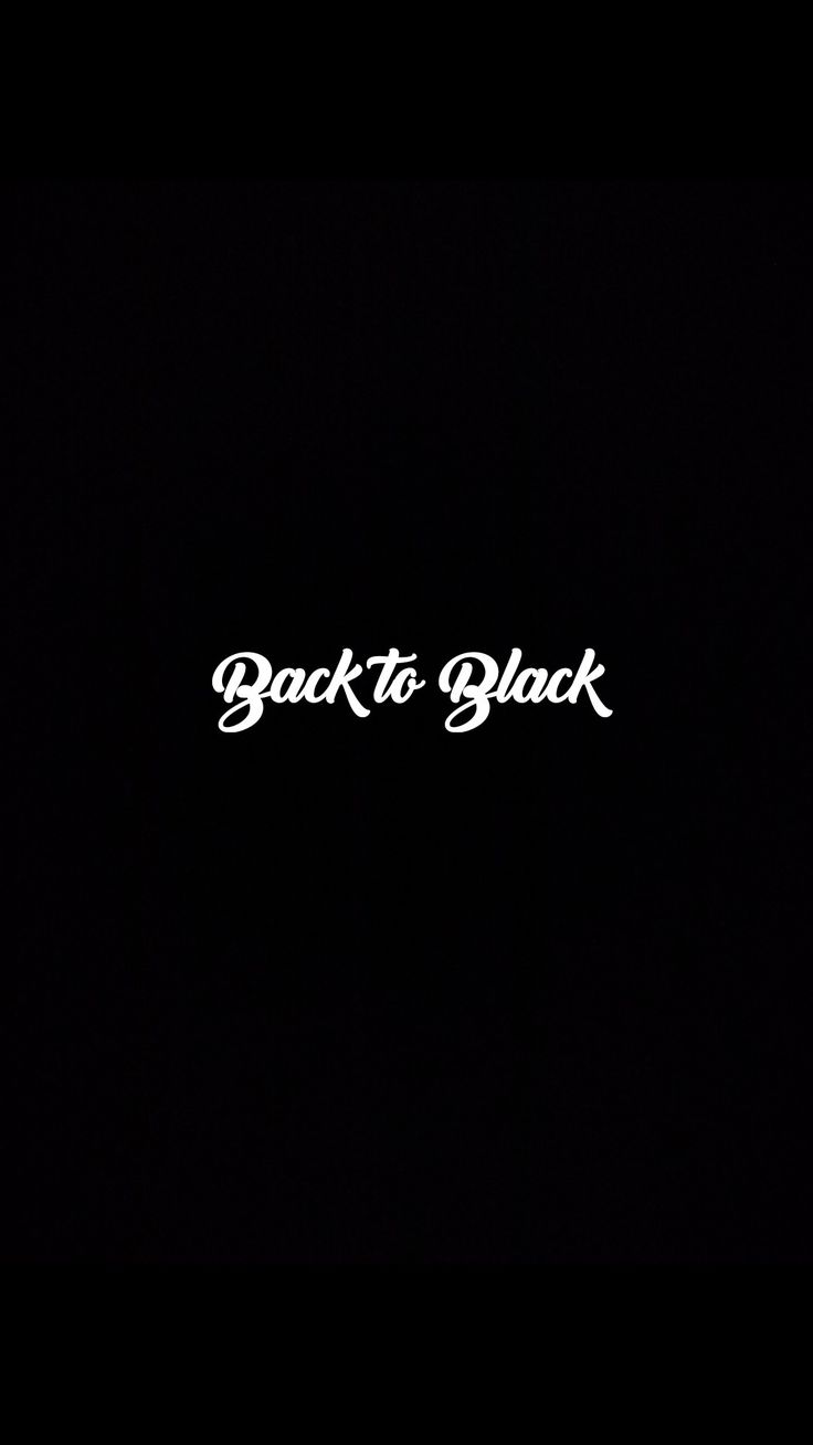 the back to black logo is shown against a dark background