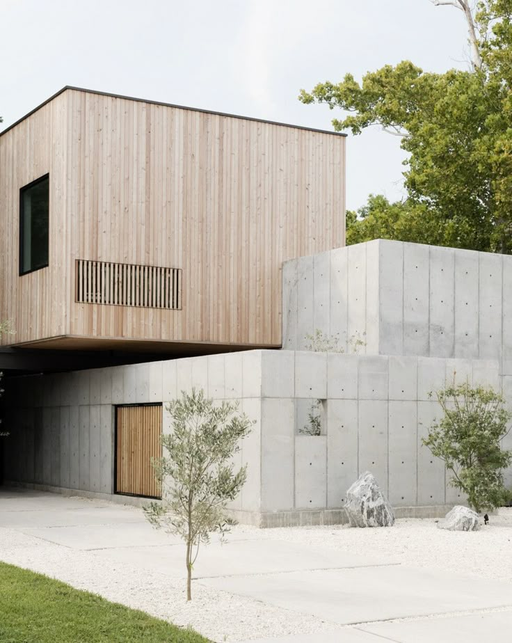 the house is made out of concrete blocks