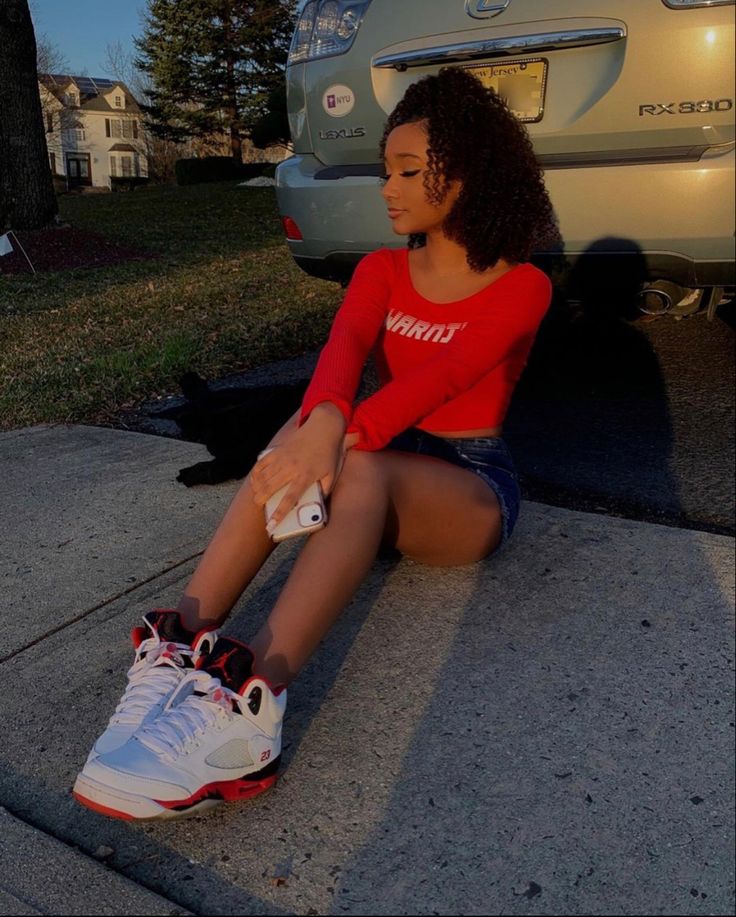 Jordan 9 Fire Red Outfit, Easter Jordan 5 Outfit, Jordan 5 Fire Red Outfit, Jordan 13s Outfit, Retro 5 Jordans Outfit, Jordan 5 Outfit Women, Jordan 5 Outfits Womens, 4s Outfit Women, Jordan 4s Outfit Women