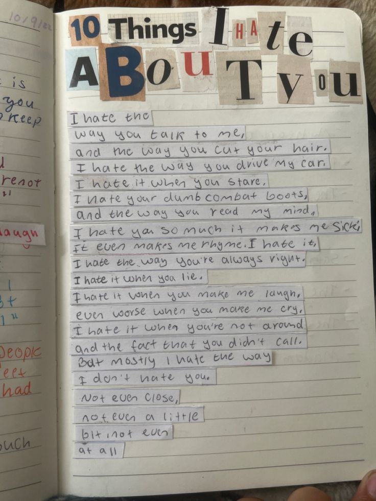 Things I Dont Like Journal, Journaling About Your Crush, What Is Love Journal Page, Thing I Wanted To Say But Never Did, Sketchbook Ideas Writing, All The Things I Never Said Journal, Sketchbook Writing Ideas, Things To Write Abt Him, I Love You Journal Page