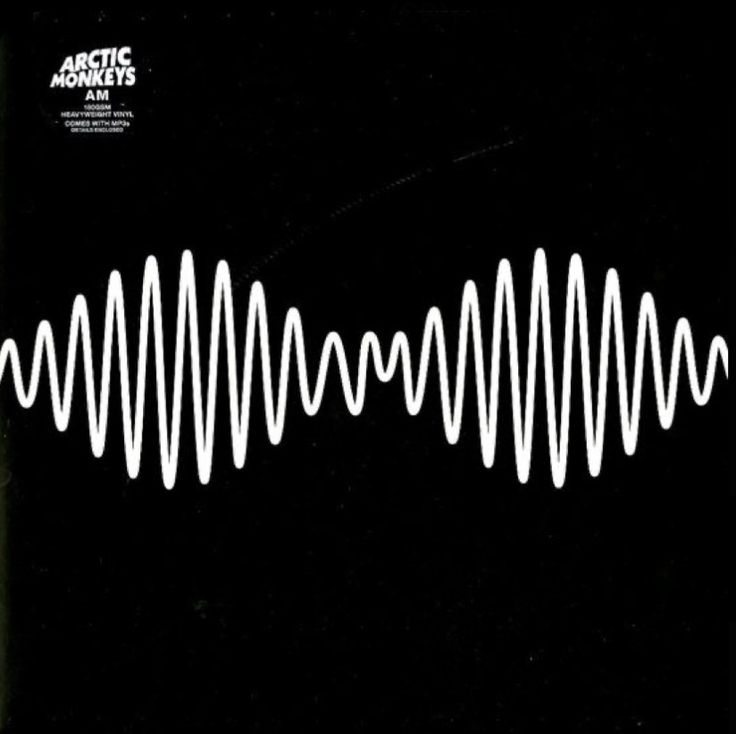 a black and white photo with the words arctic monkeys on it's front cover