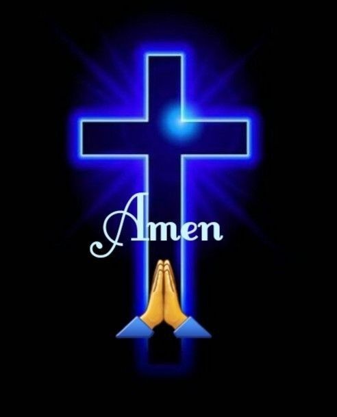 an image of the cross with two hands in front of it that says amen