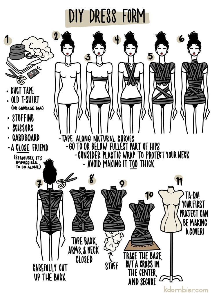 the instructions for how to make an origami dress form, with pictures and text