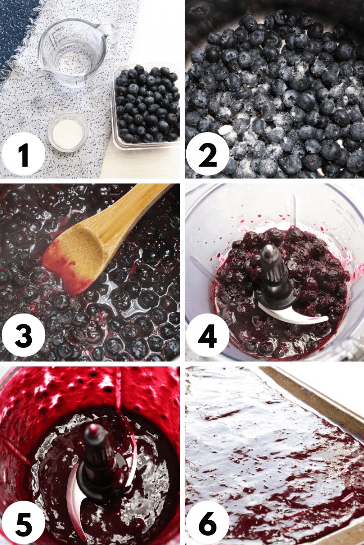 steps to make blueberry sauce in a food processor