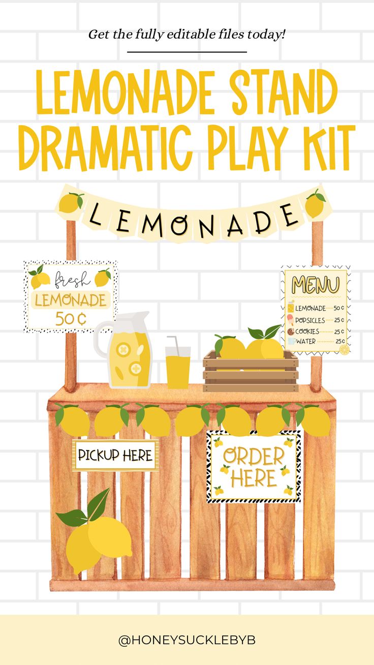 the lemonade stand poster for lemonade play kit