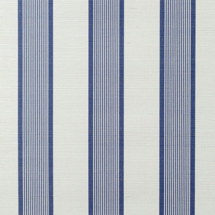 blue and white striped fabric with vertical stripes