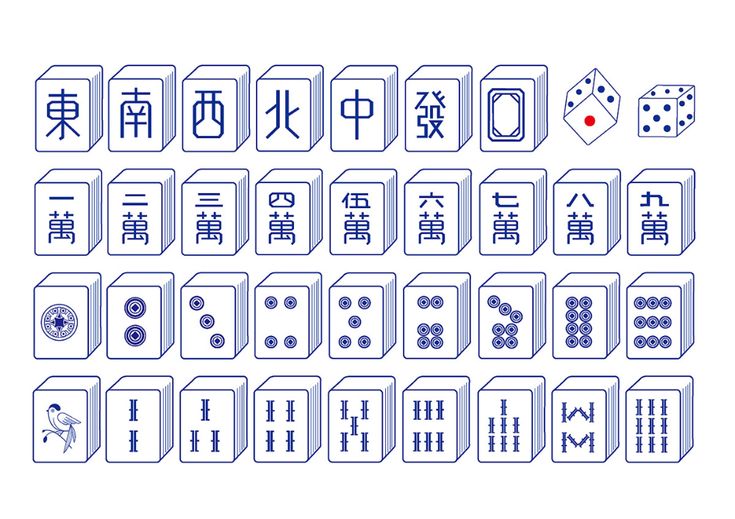 the chinese symbols and their meanings are arranged in blue on a white background with red dots