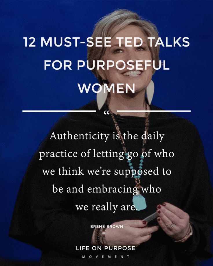 a woman standing in front of a blue background with the words, 12 must see ted talks for purposeful women