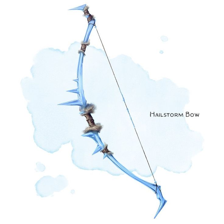 a drawing of a bow and arrow with the words halstorm bow on it's side