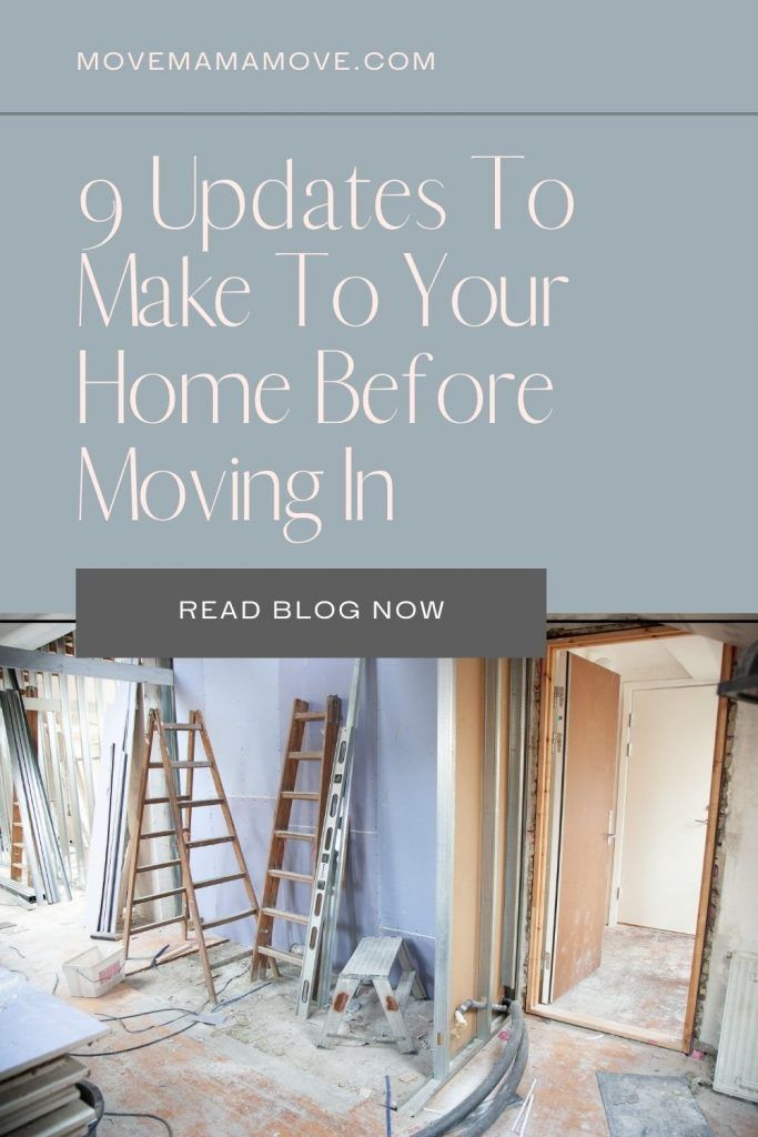 a house being remodeled with the words 9 updates to make to your home before moving in