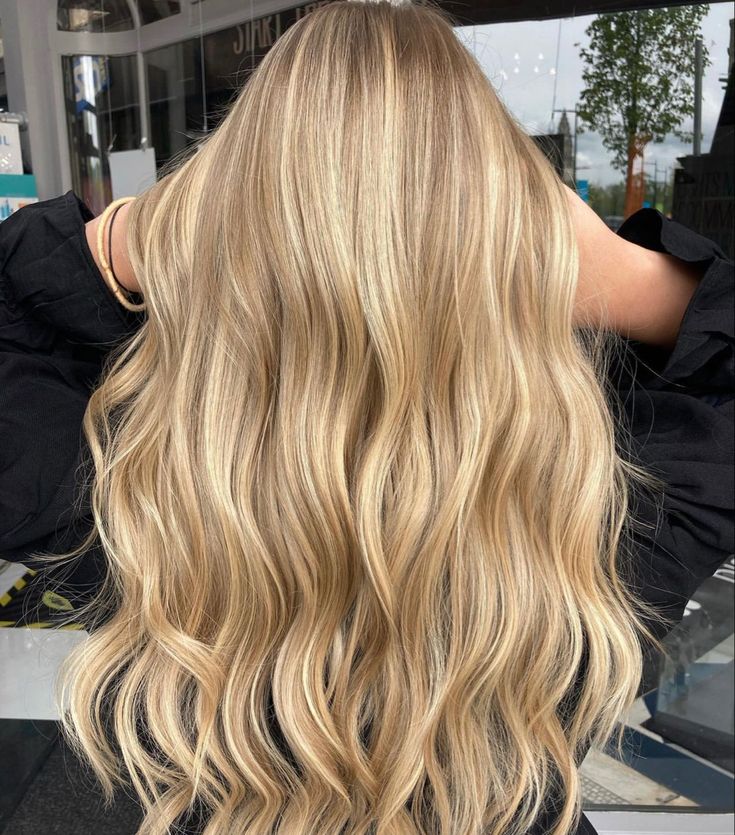 Shades Of Blonde Hair Color Highlights, Honey Blonde Balayage On Blonde Hair, Light Blond Highlight, Highlights In Natural Blonde Hair, Honey Bright Blonde Hair, Full Honey Blonde Highlights, Warm Toned Blonde Highlights, Blonde Highlights On Golden Hair, Summer Golden Blonde Hair