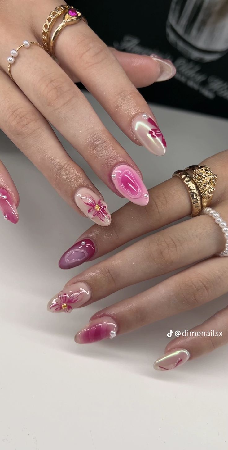 Orchid Nails, Shiny Nails Designs, Wow Nails, Nails Today, Summery Nails, Work Nails, Soft Nails, Minimalist Nails, Funky Nails