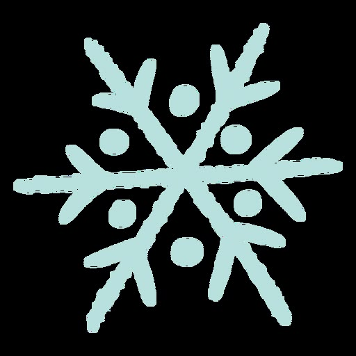 a snowflake is shown in the middle of a white background with blue dots