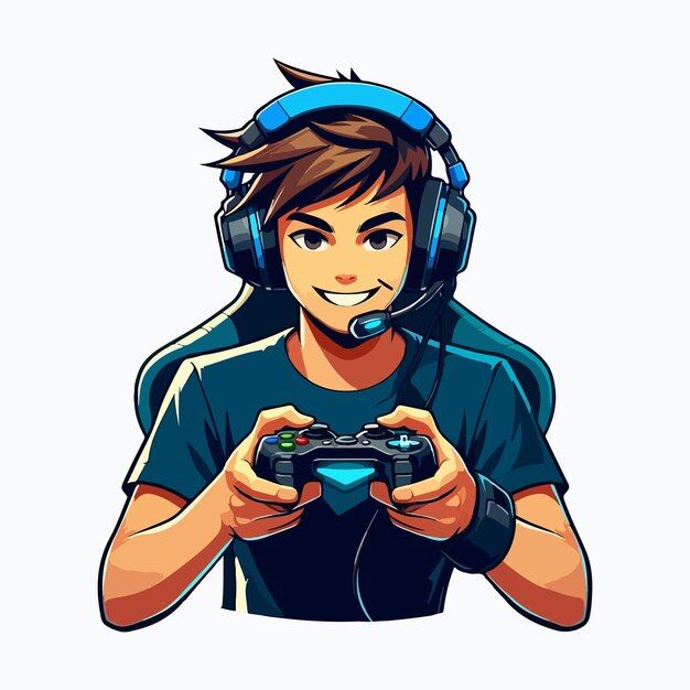 a man wearing headphones holding a video game controller