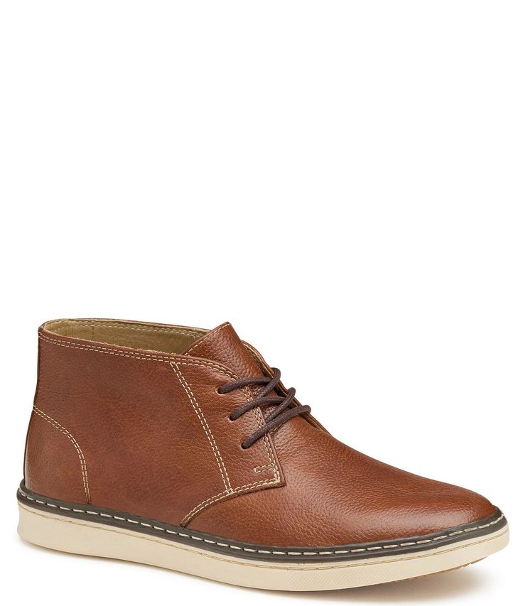 From Johnston & Murphy, the Boys' McGuffey Chukka Boots feature:Full-grain leather upperAthletic comfort constructionSkeletal leather liningSupportive foam footbedExtremely flexible rubber outsoleImported. Classic Lace-up Chukka Boots With Rubber Sole, Classic Lace-up Chukka Boots With Goodyear Welt, Masculine Lace-up Chukka Boots With Leather Sole, Masculine Leather Lace-up Chukka Boots, Masculine Brown Leather-lined Chukka Boots, Johnston Murphy, Boy Shoes, Leather Lace, Dillard's