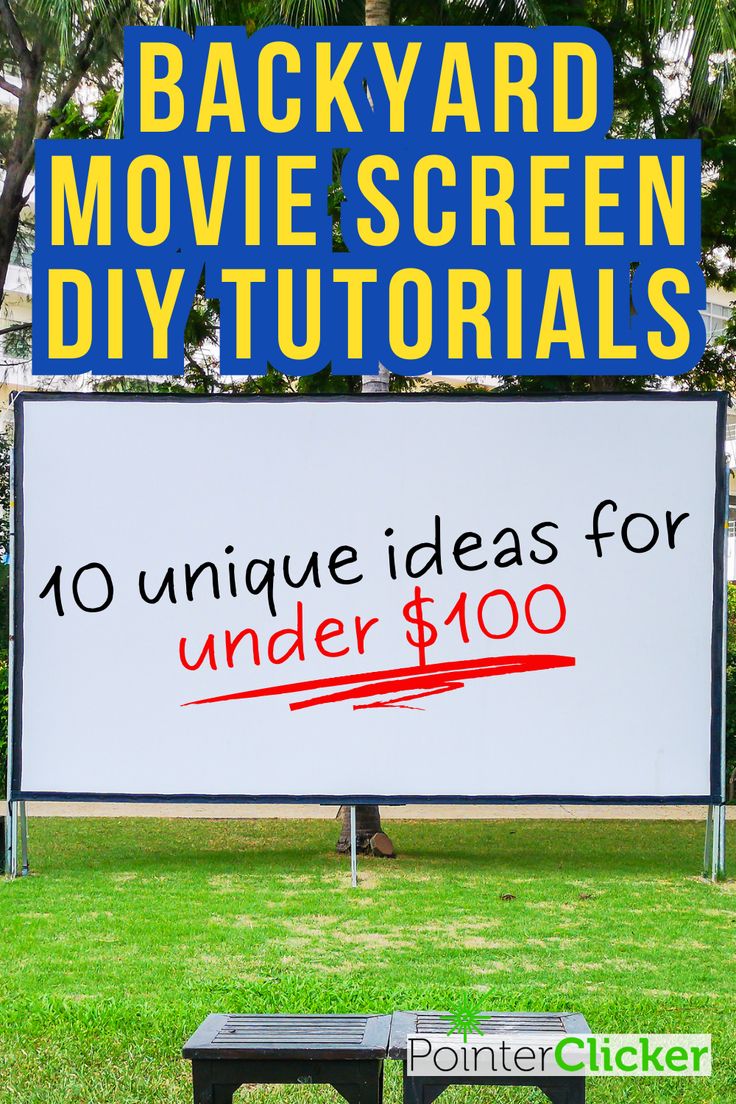 10 unique backyard movie screens DIY ideas for under $100 Backyard Projector, Backyard Projector Screen, Outdoor Movie Night Party Ideas, Movie Night Seating, Event Planner Office, Backyard Movie Screen, Diy Movie Screen, Outdoor Movie Night Party, Diy Backyard Movie Night