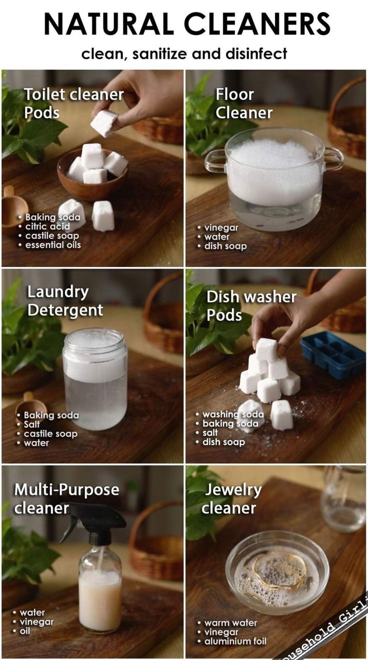 instructions to make homemade natural cleaners