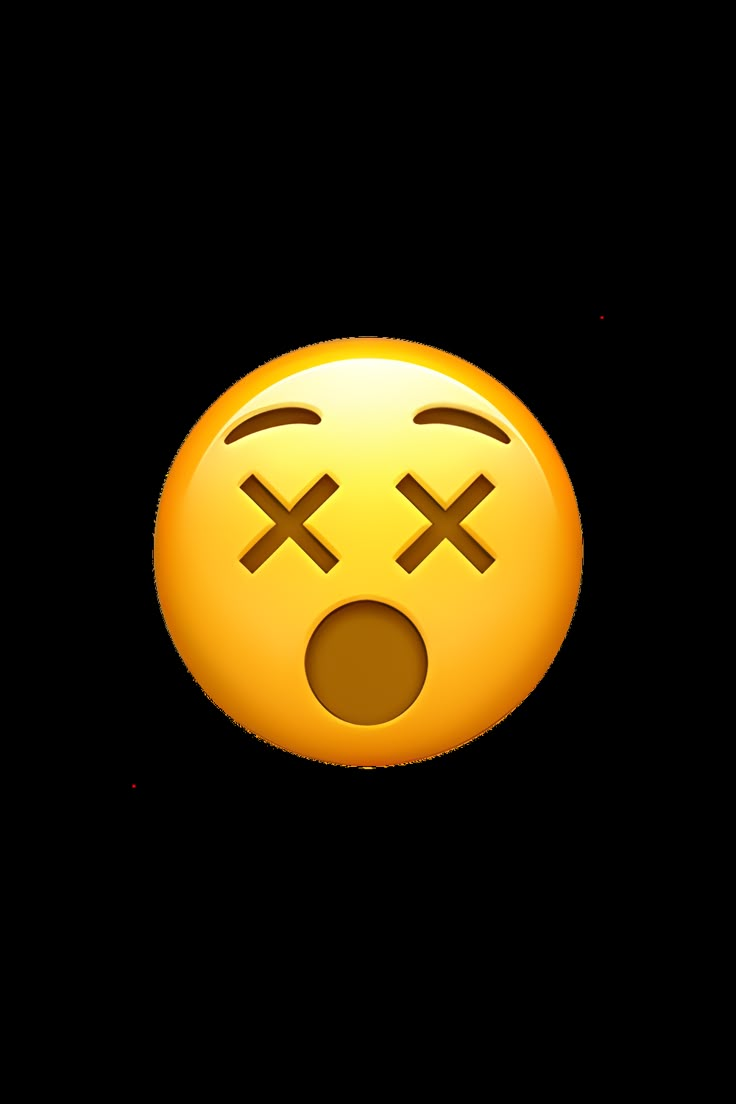 an emoticive smiley face with two crosses drawn on it's forehead and eyes