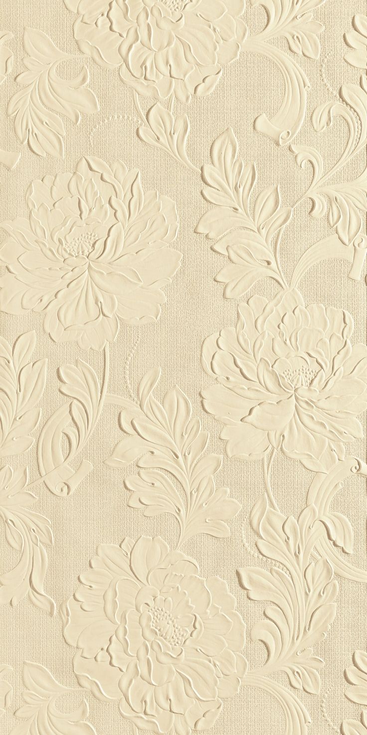 an image of a white wallpaper with floral designs on it's side and the bottom