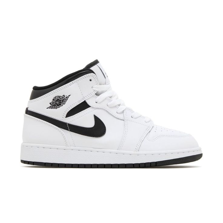 Nike Air Jordan 1 Mid Gs 'White Black' Sneakers Size: 6w Condition: Nwb Premium Materials, Soft Cushioning And A Padded Ankle Collar Offer Support For Little Feet And Celebrate The Shoe That Started It All. Cupsole Construction Padded Collar Colour Shown: White/White/Black/Black Black And White Nike Jordans, Air Jordan 1 Mid Black And White, White Jordan Shoes With Contrast Sole For Streetwear, Casual Nike Air Force 1 White With Contrast Sole, Casual Nike Air Force 1 With Contrast Sole, White Mid-top Jordan Shoes For Streetwear, White Low-top Jordan Shoes For Streetwear, White Urban Lace-up Jordan Shoes, Urban White Lace-up Jordan Shoes