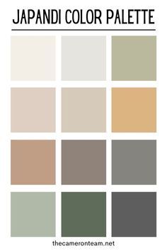 the color palette for japan's new paint scheme is in shades of beige, green and