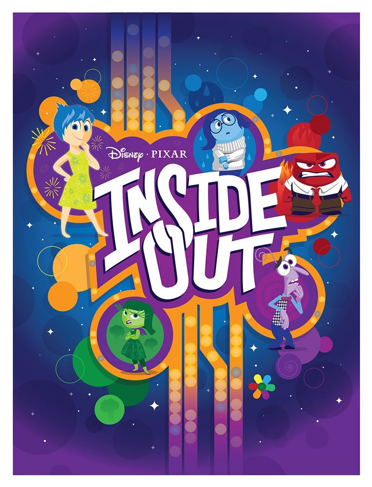 the inside out poster for disney pixar