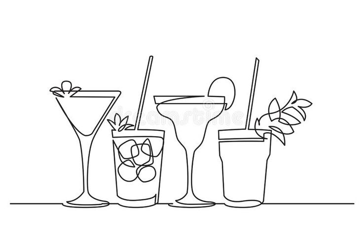 three different types of cocktails on a table