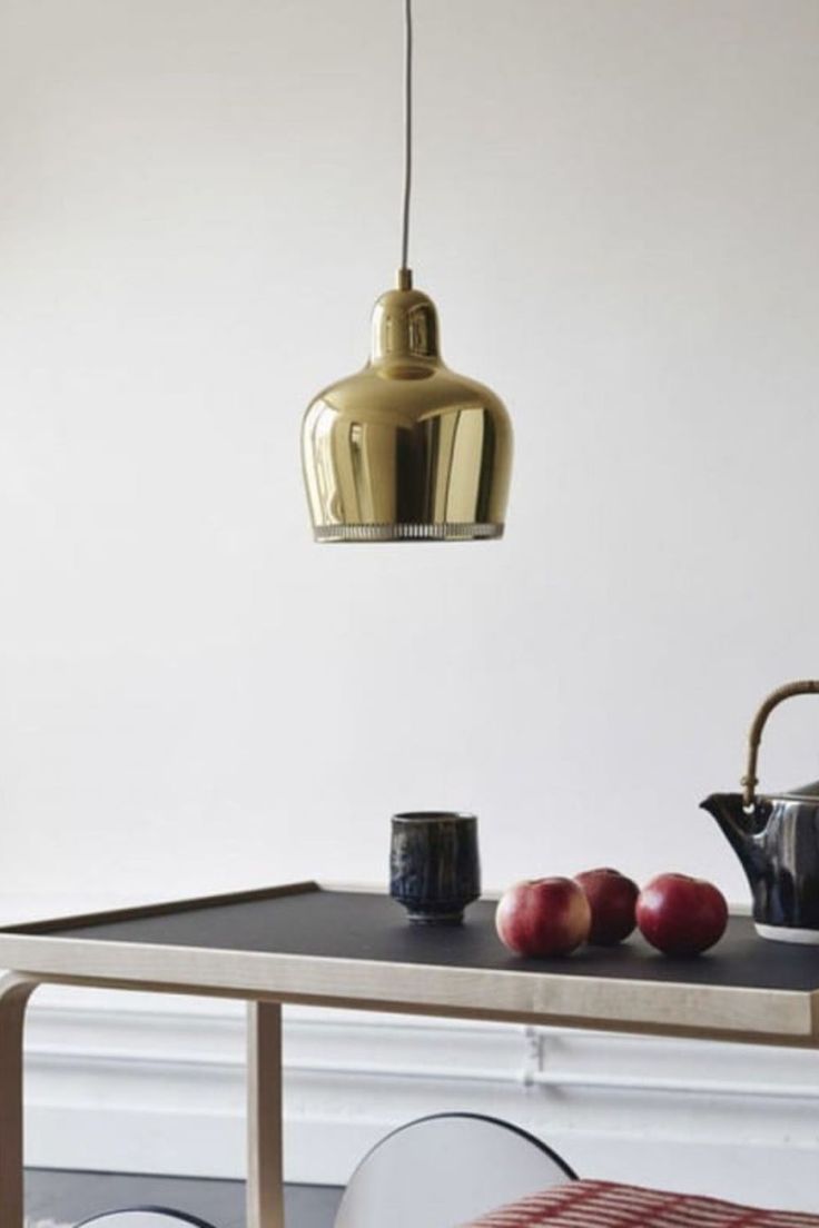 Golden Bell Pendant Lamp - SamuLighting Bell Pendant Light, Elegant Lamp, Signature Aesthetic, Staircase Lighting, Steel Lighting, Living Room Den, Bell Pendant, Alvar Aalto, Lamps Ceiling