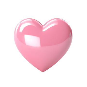 a pink heart shaped object on a white background