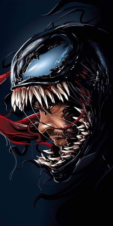 an image of the face of a man in a spider - man mask with fangs