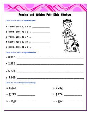 the worksheet for reading numbers and writing them in order to help students learn how to