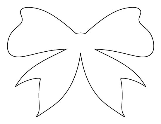 the outline of a large bow with long, thin bows on it's sides