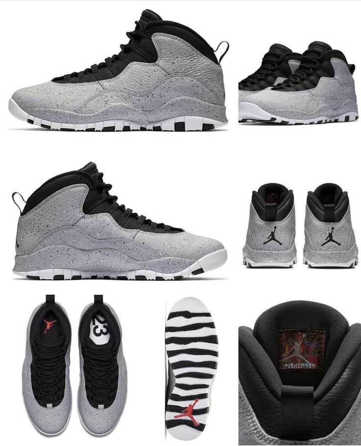 Jordan Retro 10 Cement Jordan Retro 10, Sneaker Bar, Nike Air Jordan Shoes, Jordan Shoes Retro, Custom Nike Shoes, Nike Air Jordan Retro, Sneaker Slippers, Mens Formal, Air Jordans Retro