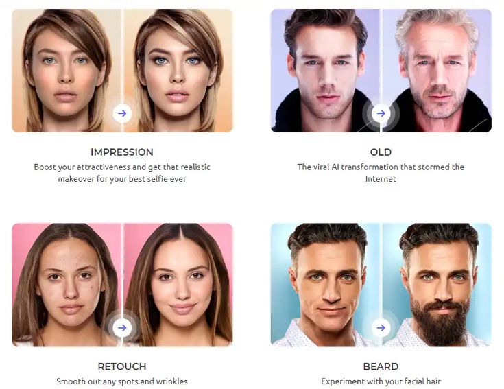 the different types of facial hair and beards are shown in this screenshote