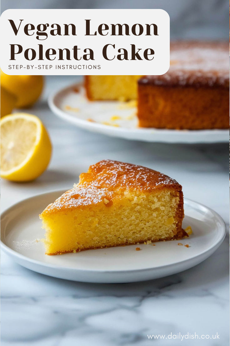 Vegan Lemon Polenta Cake Plant Based Cake Recipes, Vegan Polenta Cake, Polenta Vegan Recipes, Polenta Cake Recipes, Vegan Polenta Recipes, Polenta Recipes Vegan, Baked Polenta Recipes, Lemon Polenta, Lemon Polenta Cake