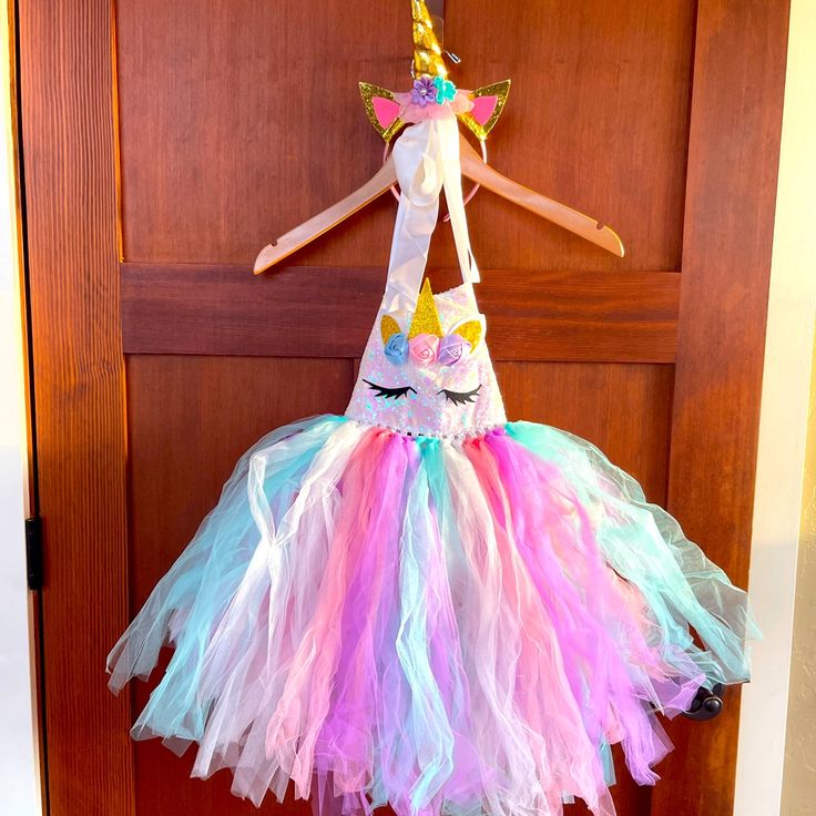 New Unicorn Dress And Headband From A Smoke Free Pet Free Home No Returns, Please Feel Free To Ask Any Questions. Thank You For Looking. Unicorn Princess, Unicorn Dress, Princess Coloring, Kids Costumes, Pink White, Kids Shop, Thank You, Feel Free, Pet