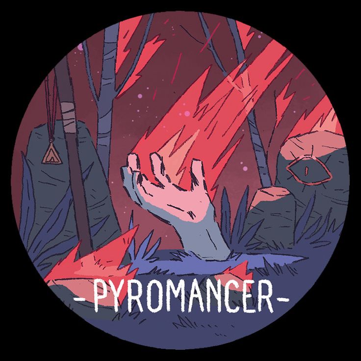 a circle with the words'pyromancer -'in front of it