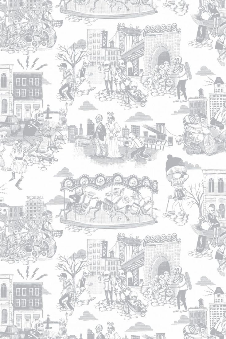 a wallpaper with many different pictures and people on it, including children's toys