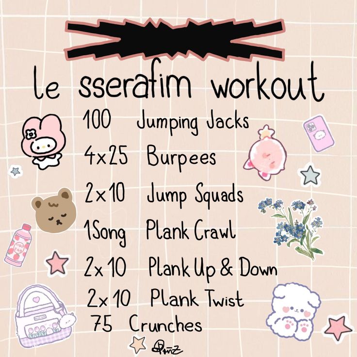 this is a poster with the instructions for how to do a work out on it