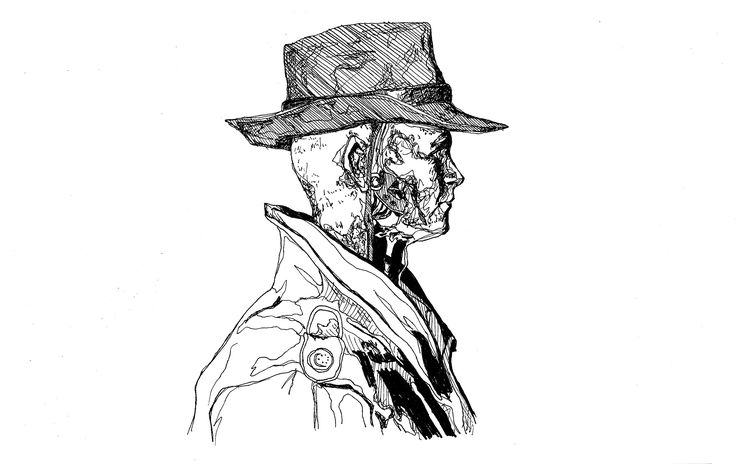 Inktober 2018 Day 12! This is Nick Valentine from Fallout 4. He's one ...