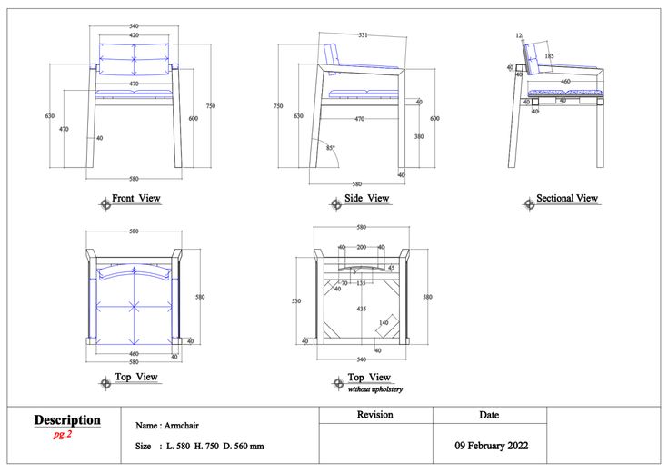 the measurements for an outdoor dining table and chair, including two chairs with arms that are facing