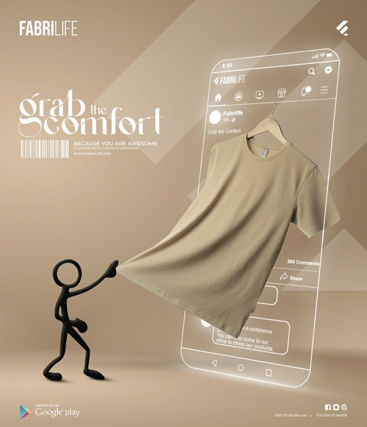 an image of a person holding onto a t - shirt on a cell phone screen