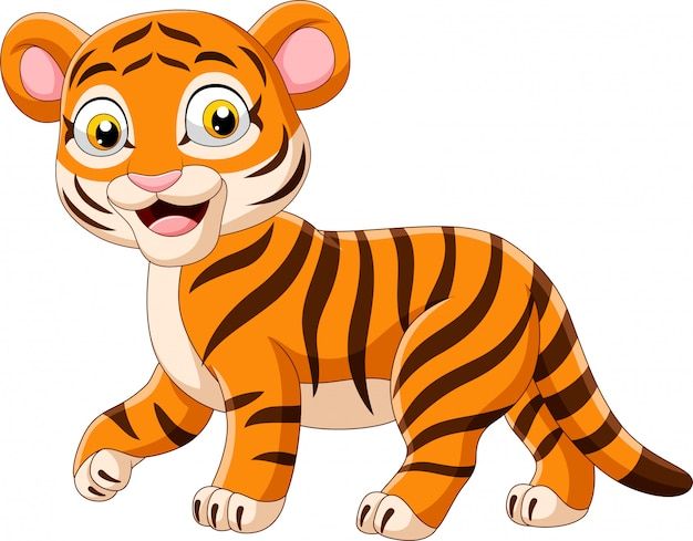 cartoon baby tiger on white background stock photo - 3789762 shutterstocker