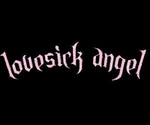 the logo for norwegian angel on a black background with pink writing in white ink,